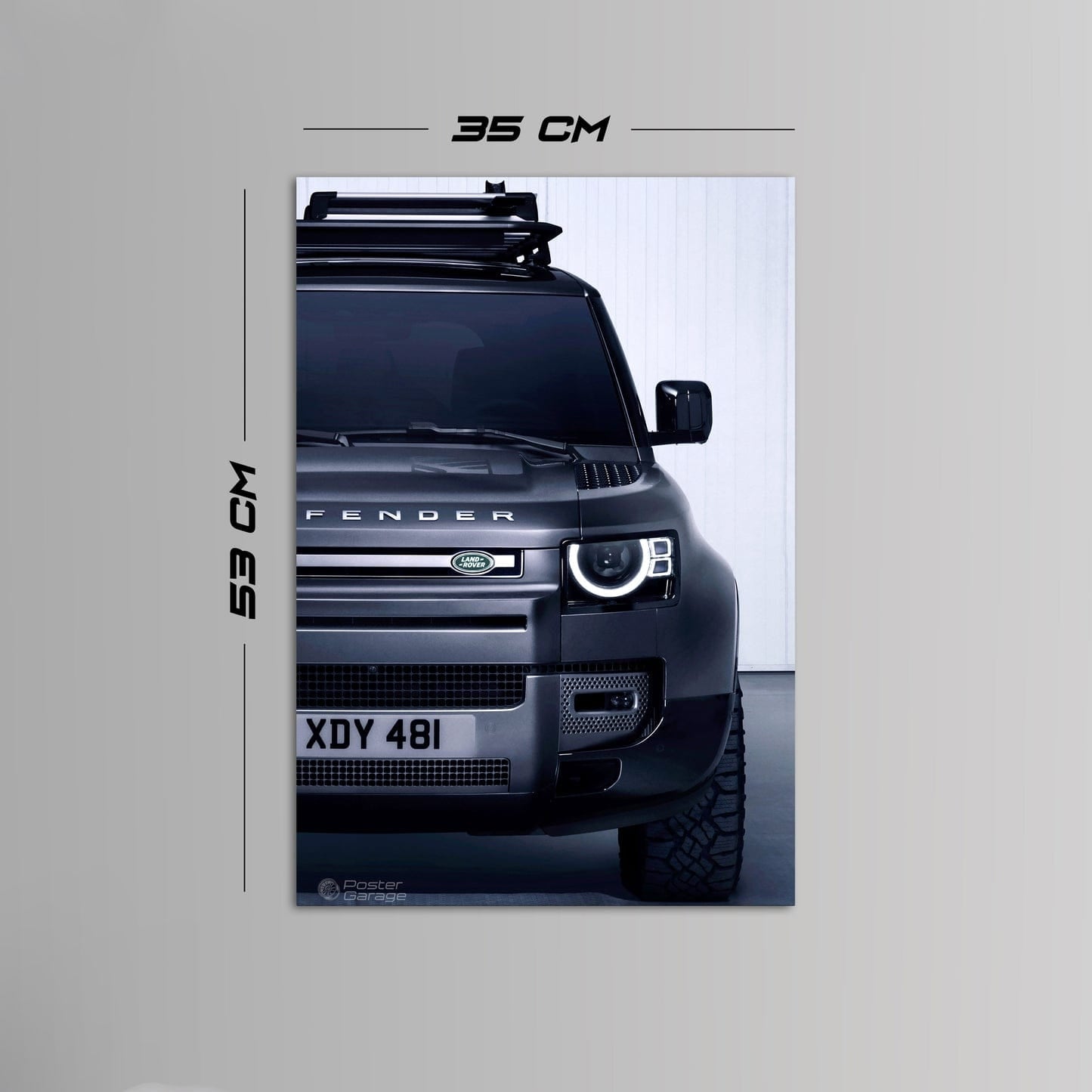 Defender V2 - Neon LED Car Poster (Matte Finish)