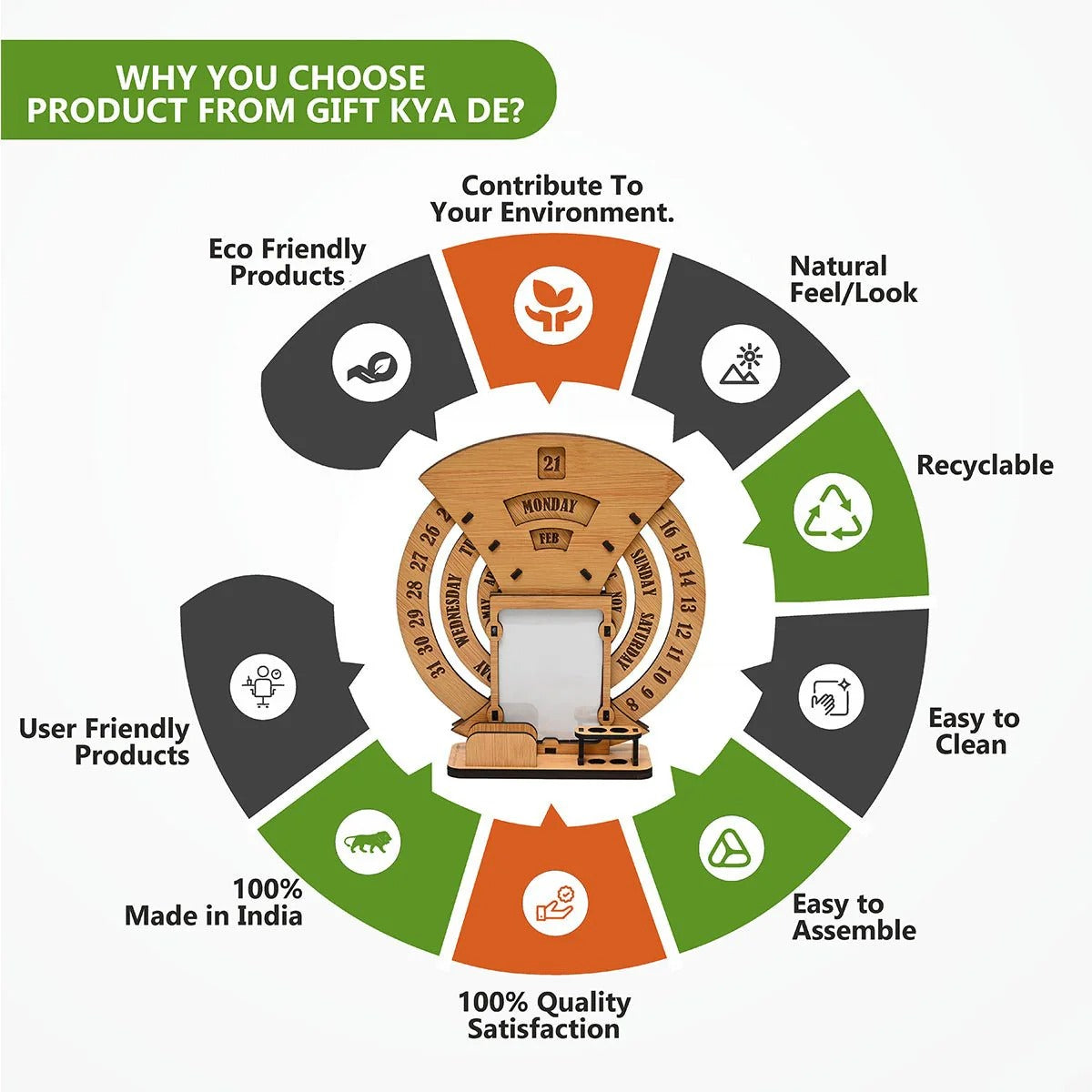 Eco-Friendly Round Calendar with Custom Photo Options | The Eco-Friendly Round Calendar | Perfect for Corporate Gifting