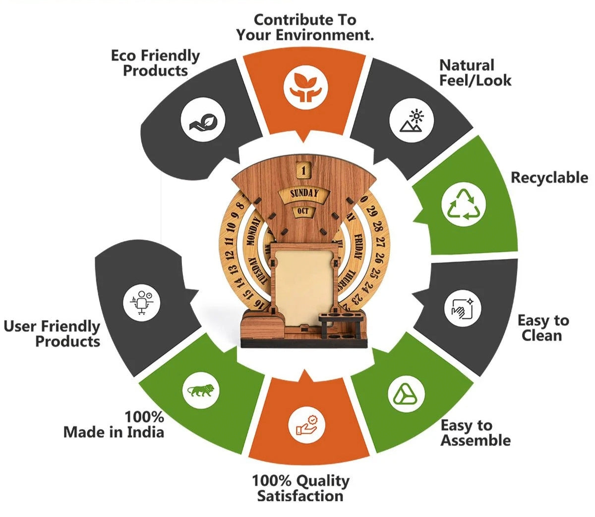 Eco-Friendly Round Calendar with Custom Photo Options | The Eco-Friendly Round Calendar | Perfect for Corporate Gifting