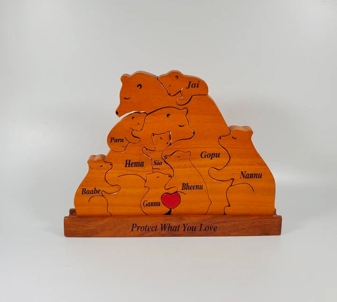 Personalized wooden name puzzel For Baby Couple Kids