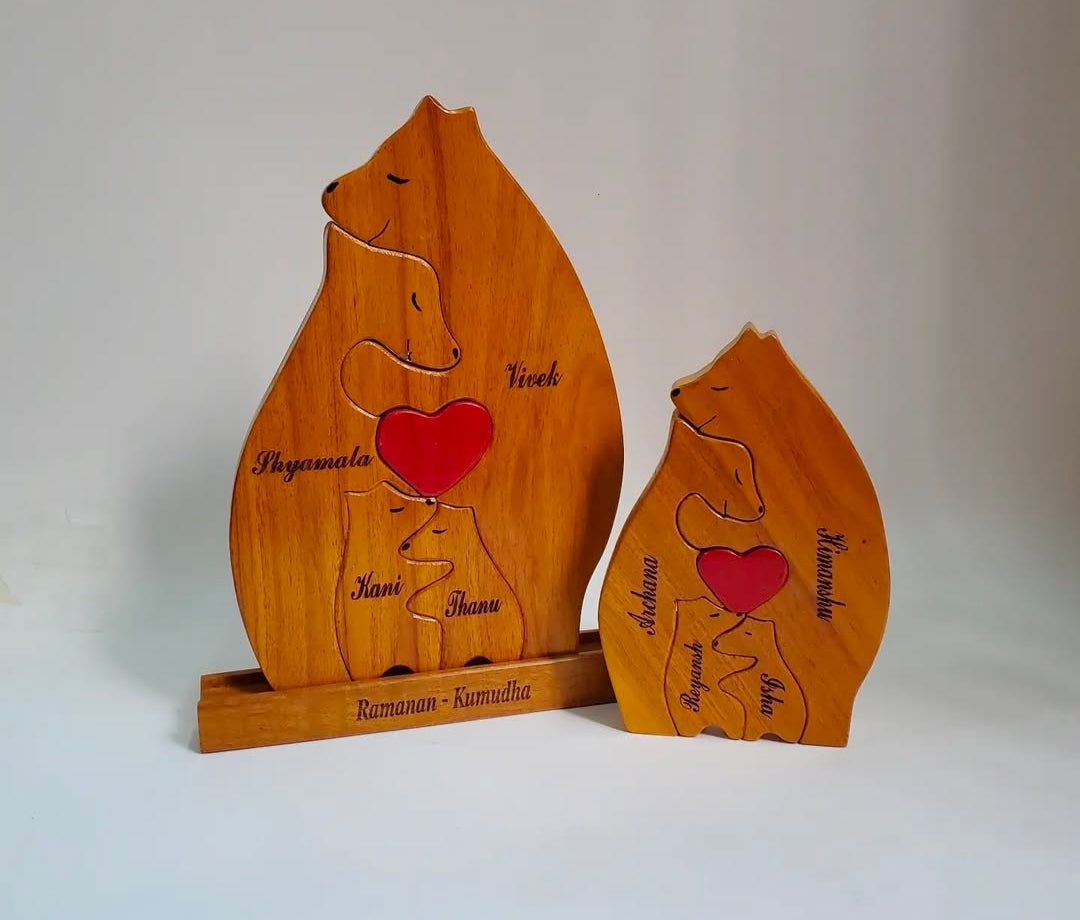 Personalized wooden name puzzel For Baby Couple Kids
