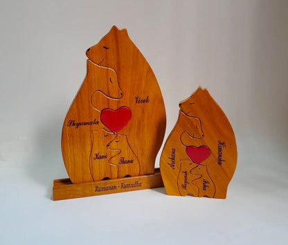 Personalized wooden name puzzel For Baby Couple Kids