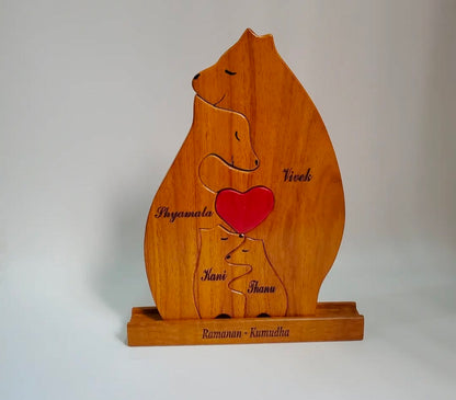 Personalized wooden name puzzel For Baby Couple Kids