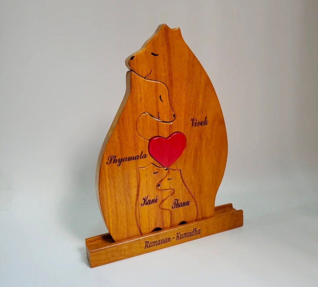 Personalized wooden name puzzel For Baby Couple Kids