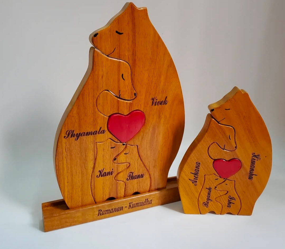 Personalized wooden name puzzel For Baby Couple Kids
