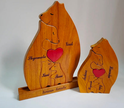 Personalized wooden name puzzel For Baby Couple Kids