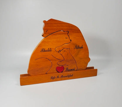 Personalized wooden name puzzel For Baby Couple Kids