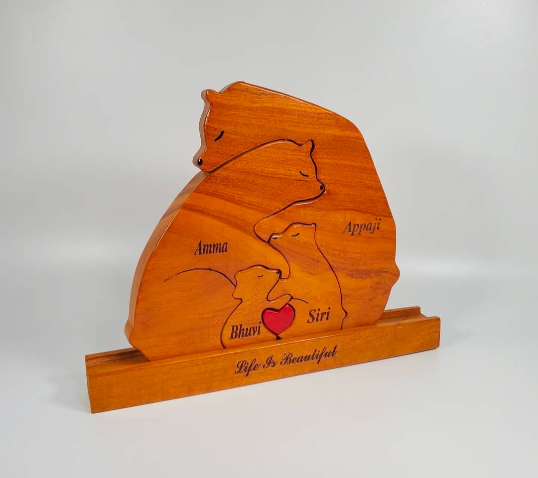 Personalized wooden name puzzel For Baby Couple Kids