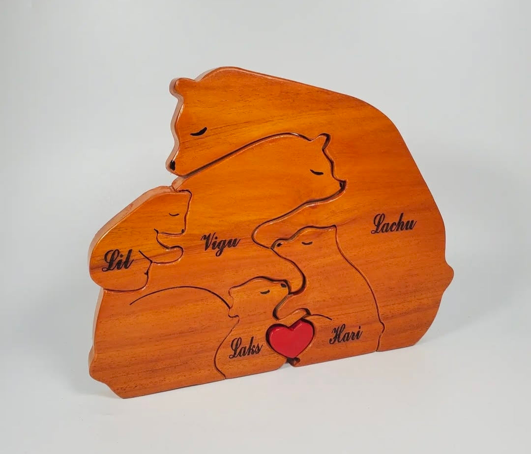 Personalized wooden name puzzel For Baby Couple Kids