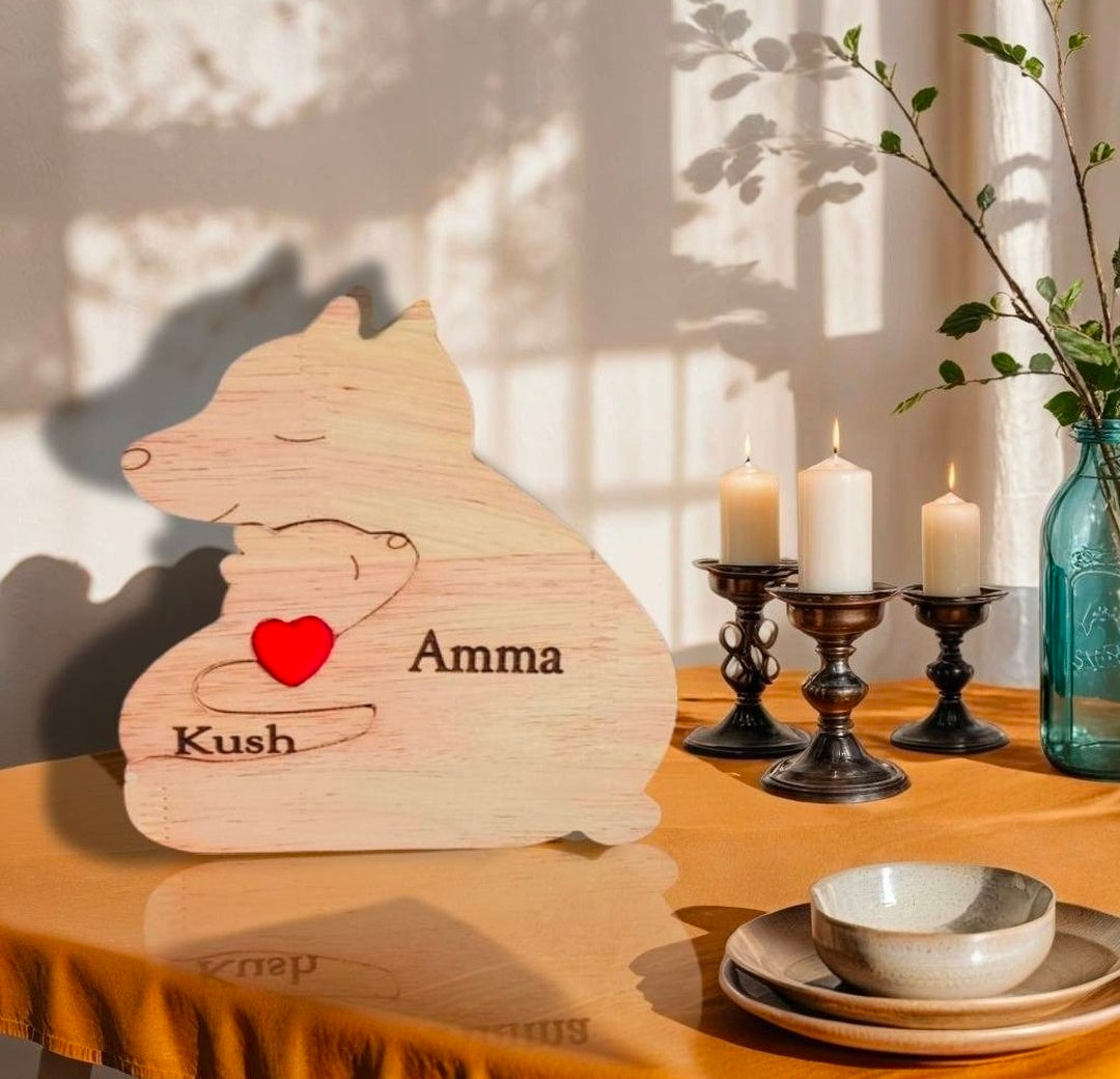 Personalized wooden name puzzel For Baby Couple Kids