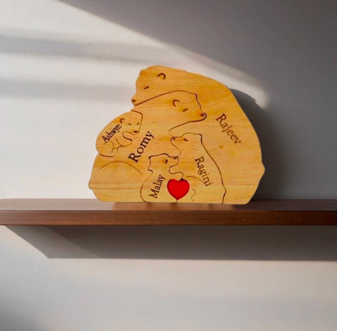 Personalized wooden name puzzel For Baby Couple Kids