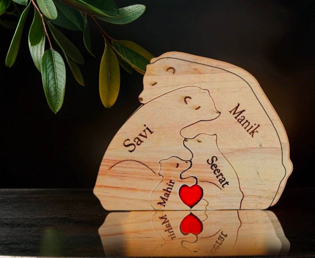 Personalized wooden name puzzel For Baby Couple Kids