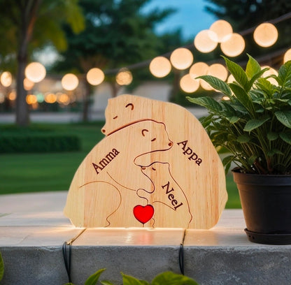 Personalized wooden name puzzel For Baby Couple Kids