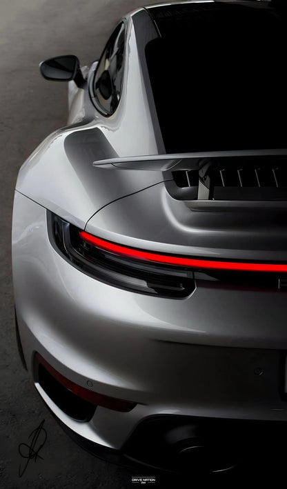 Porsche 911 NEON Poster (red LED) - Essentials series