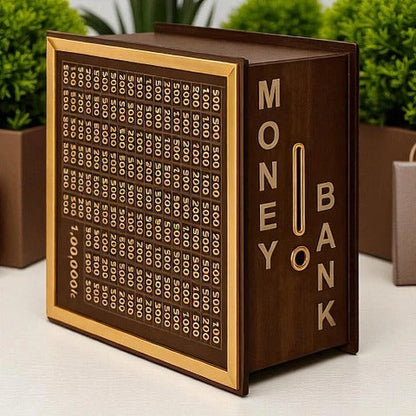 Unique MDF Piggy Bank with Custom Photo and Name