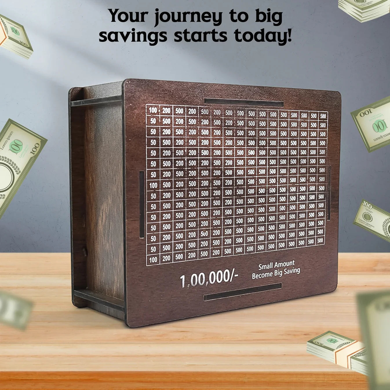 Unique MDF Piggy Bank with Custom Photo and Name