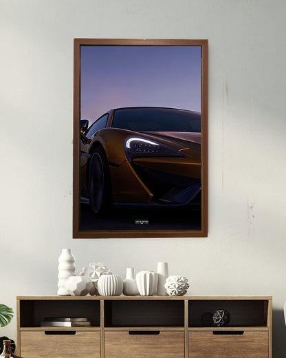 McLaren 570S NEON Poster (white LED) - Essentials Series